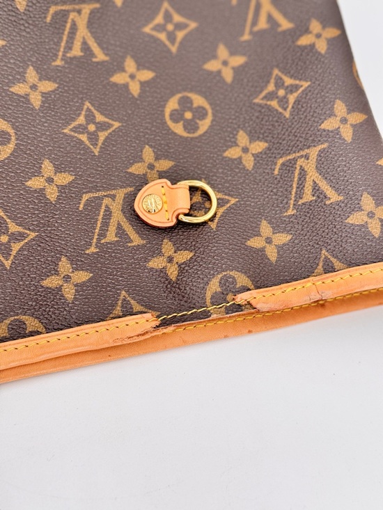 Louis Vuitton Monogram Canvas Tote with Green & Pink Center Stripe - Picture 11 of 16